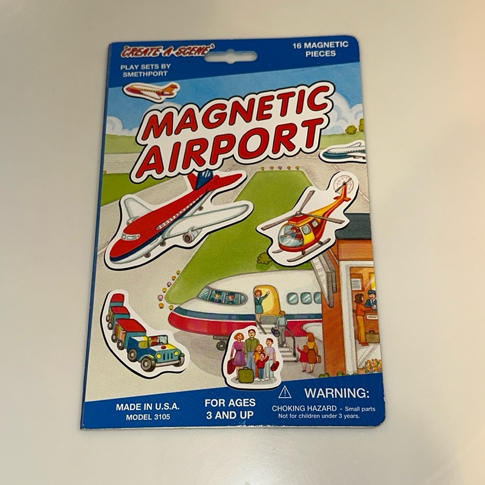 CREATE A SCENE Magnetic Airport 16 Magnetic Pieces and Airport Scene - Complete